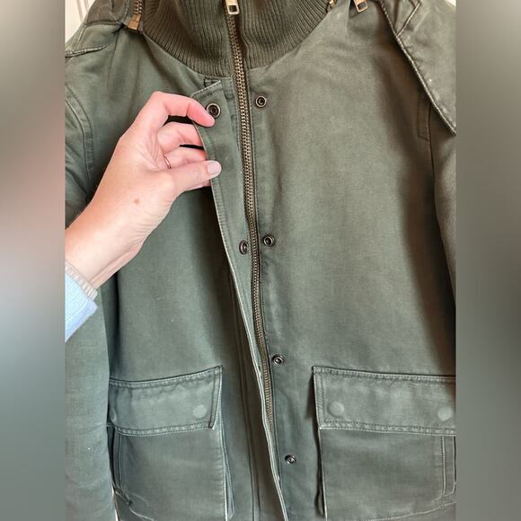 Lucky Brand army green bomber jacket Size Large - Picture 6 of 10